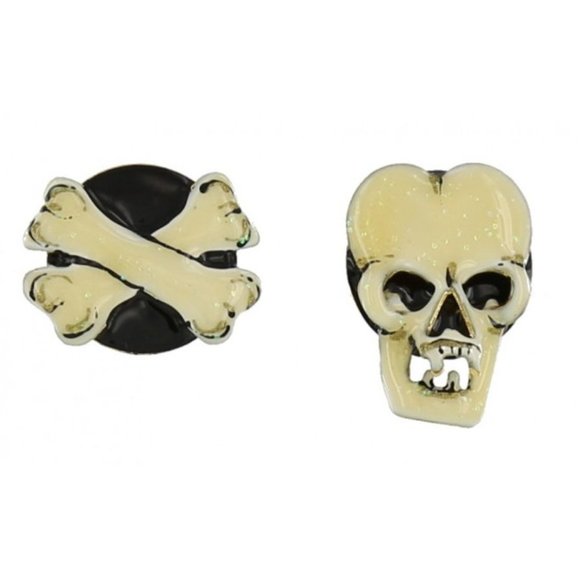 Lunch at the Ritz Pee Wee Roger Skull Earrings Contemporary Jewelry - Picture 1 of 1